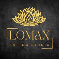 Lomax Tattoo Studio lotus logo