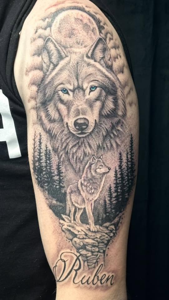 Detailed portrait tattoo